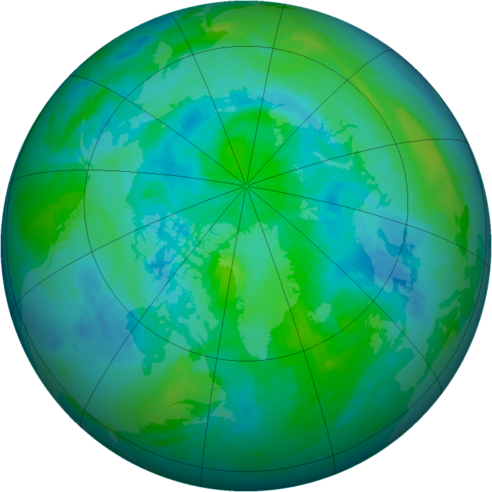 Arctic ozone map for 04 September 1997